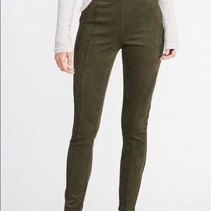 Stevie Ponte-Knit Faux Suede Pants